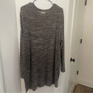 ModCloth long gray sweater with side slit, 2x